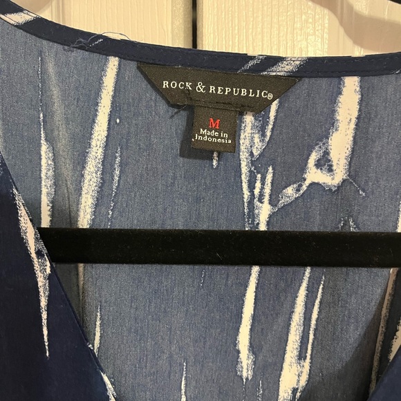 Rock & Republic Blue and White Streak Dress - Picture 3 of 7